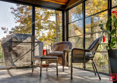 Ambiance intérieur chaleureux avec fenêtres 3 saisons
