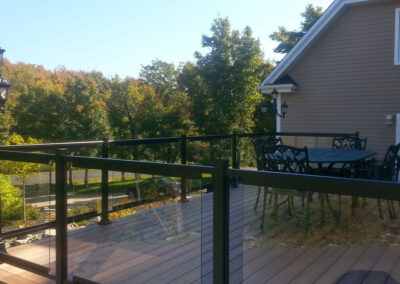 Rampes en verre pour patio