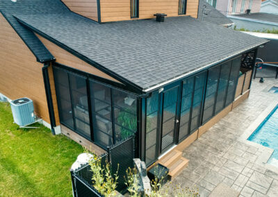 Toiture avec fenêtres 3 saisons