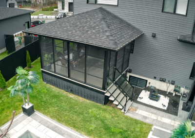 Toiture avec fenêtres 3 saisons