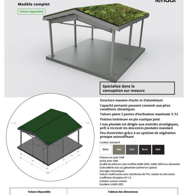 Nouveau chez Tendal : un toit vert pour votre solarium ou votre abri