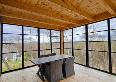 Fenêtres 3 saisons avec verre en garde-corps