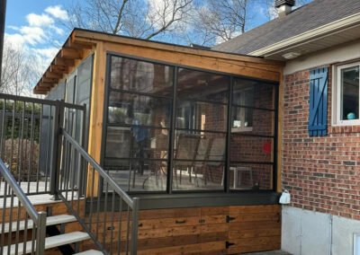 Solarium sur 1 versant avec fenêtres 3 saisons