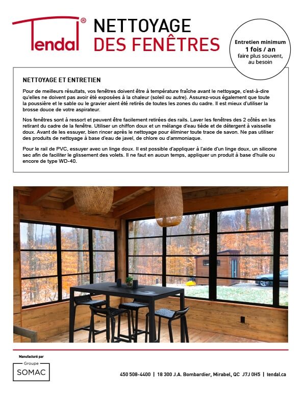 Guide de nettoyage des portes et fenêtres 3 saisons