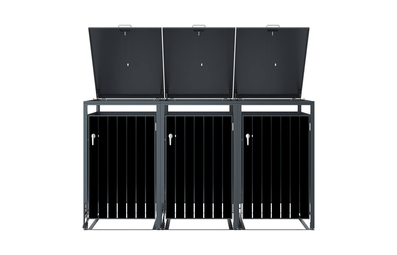 Cache-poubelles noir